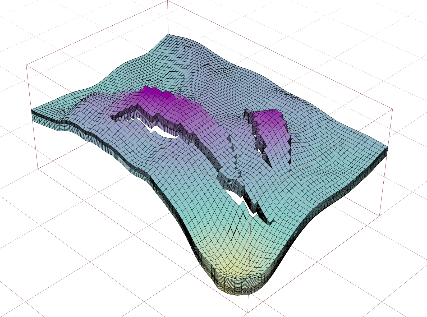 GeoVoxels geological model visualisation — example 1 of 4