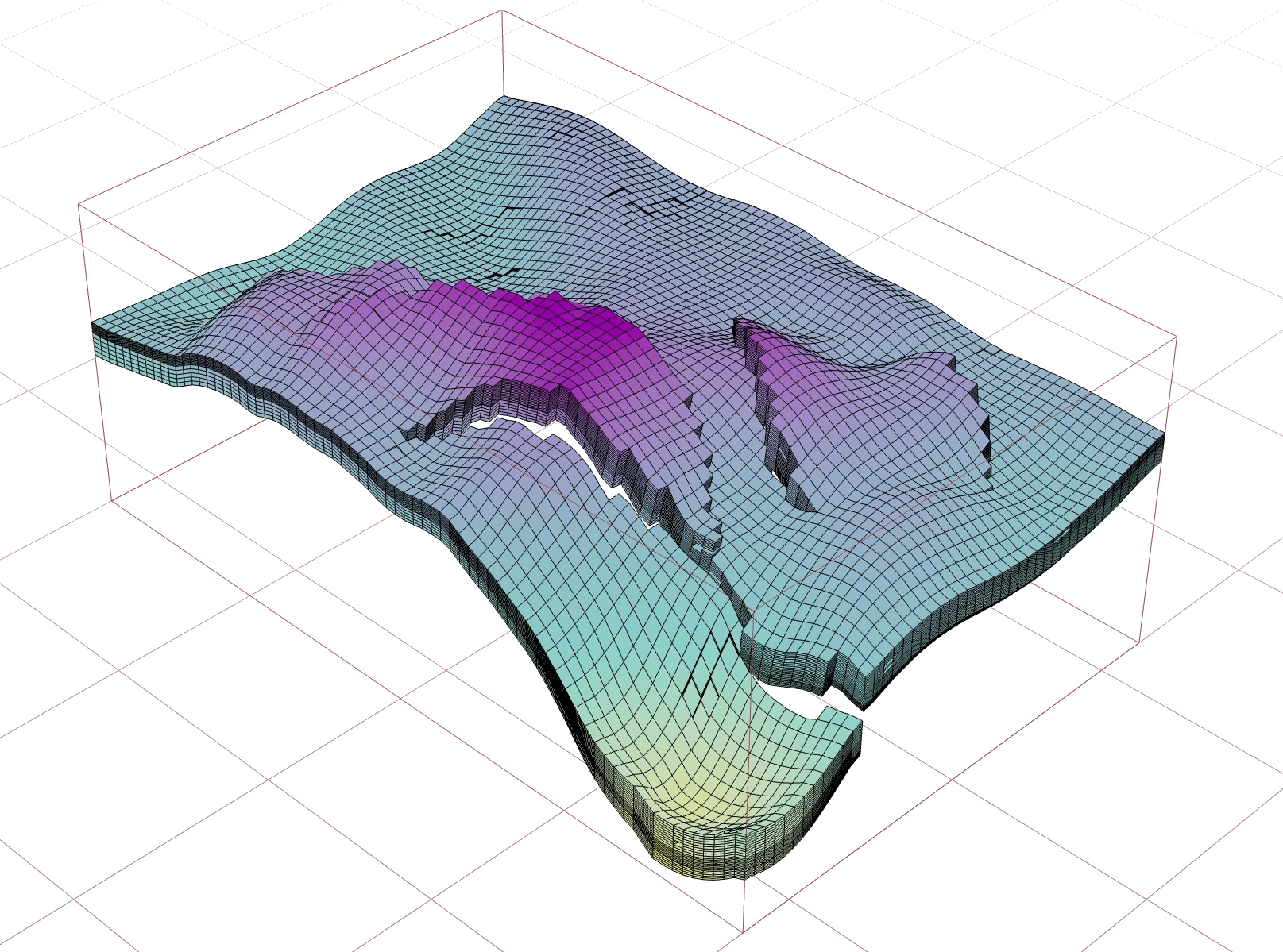 GeoVoxels geological model visualisation — example 3 of 4